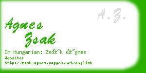 agnes zsak business card